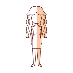 young woman avatar character vector illustration design