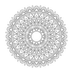 Floral mandala, vector illustration