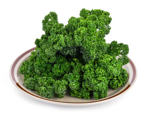 fresh parsley isolated on white