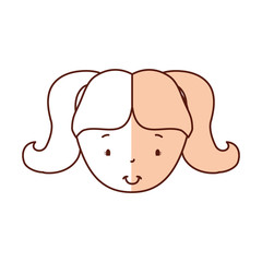 cute little girl student vector illustration design