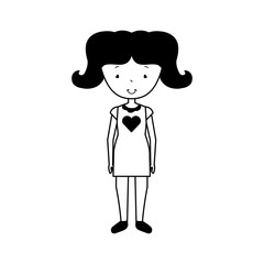 cute little girl student vector illustration design