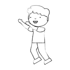 cute little boy character vector illustration design