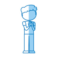 cute little boy character vector illustration design