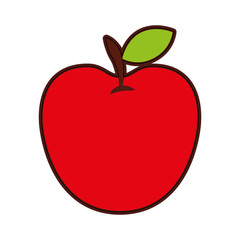 apple fresh fruit icon vector illustration design