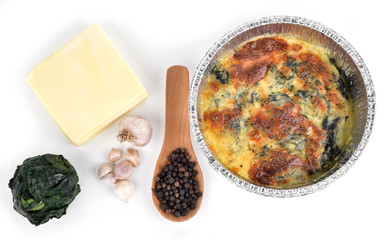 Spinach with cheese