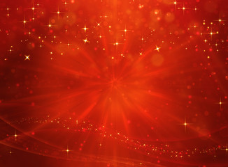 elegant red festive background with stars