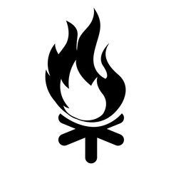 campfire flame isolated icon vector illustration design