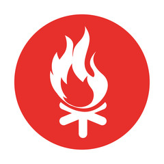 campfire flame isolated icon vector illustration design