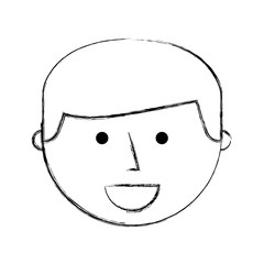 Obraz na płótnie Canvas head young man avatar character vector illustration design
