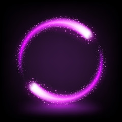 Rotating violet light shiny with sparkles, Suitable for product advertising, product design, and other. Vector Illustration