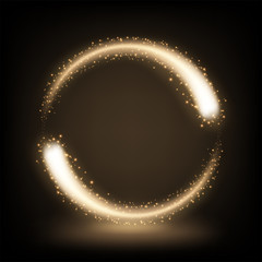 Rotating white light shiny with sparkles, Suitable for product advertising, product design, and other. Vector Illustration