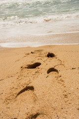 footprints in the sand
