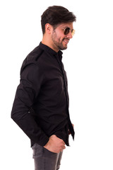 Obraz premium Man listening to music