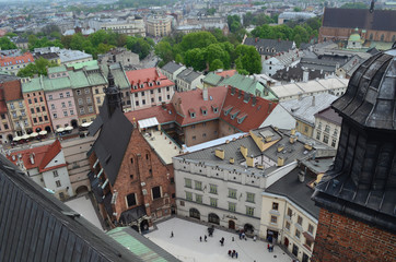 Kraków z lotu ptaka wiosną/Aerial view of Cracow in spring, Lesser Poland, Poland © Pictofotius