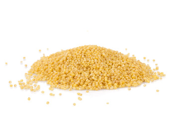 Dry millet isolated on white
