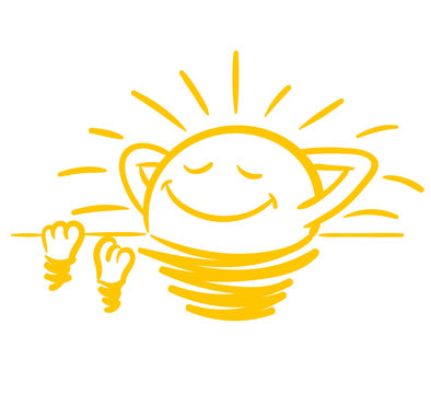recommend clip art: Sonne nimmt ein Sonnenbad