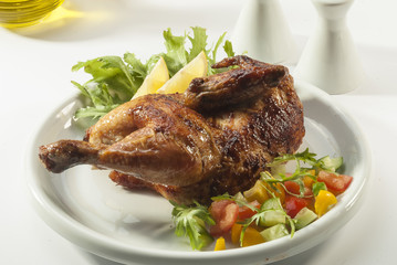 Half Chicken Tikka with lemon & Vegetable 
