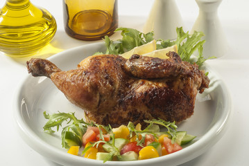 Half Chicken Tikka with lemon & Vegetable 