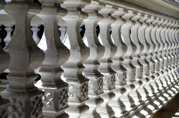 Ancient White Stone Baluster.