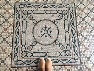 Feet and mosaic