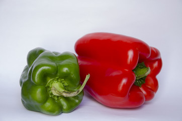 pimientos rojo y verde