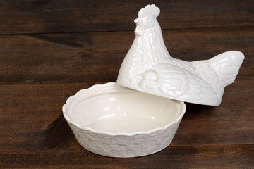 victorian porcelain egg warmer chicken