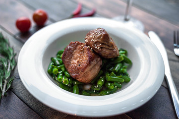 Delicious food, which is useful rustic wooden background