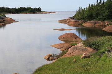 Le décor de Natashquan, le bord du Fleuve Saint-Laurent.