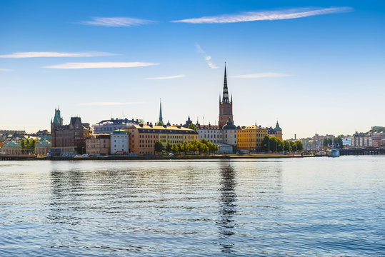 view of the Old Town or Gamla Stan in Stockholm, Sweden