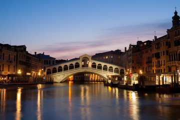 Fototapeta na wymiar Rialto bridge and Grand canal, Venice