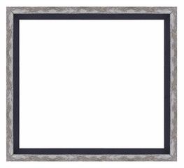 empty wooden photo frame isolated on white