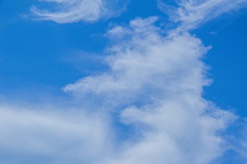 Obraz premium THAILAND - April 29, 2017: White fluffy clouds in the blue sky