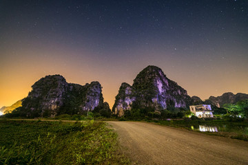 Ninh Binh Vietnam at night
