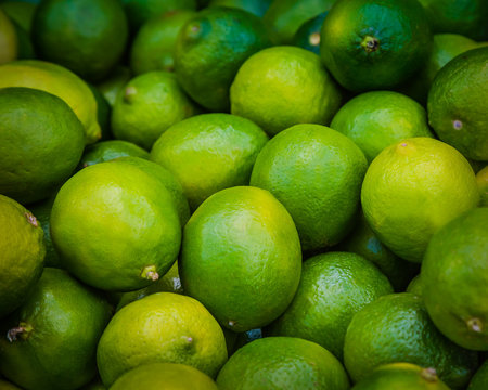 bunch or limes close up