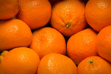 bunch or oranges close up