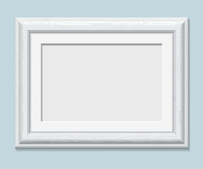 Horizontal rectangular white frame a4, vector