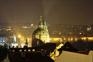 Fototapeta na wymiar View of the town in the night