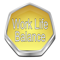 Work Life Balance button - 3D illustration