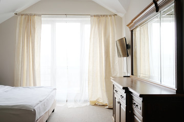 Interior of a hotel bedroom