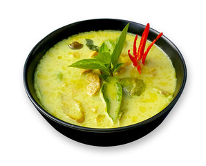 Green curry soup