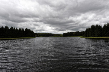 Fototapeta premium Lenghty view of the river water