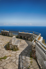 Fototapeta na wymiar Characteristic viewpoint of the Amalfi Coast
