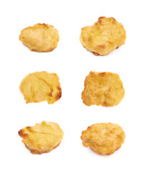Breaded chicken nugget composition isolated