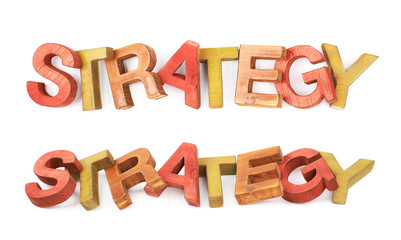 Word made of wooden letters isolated