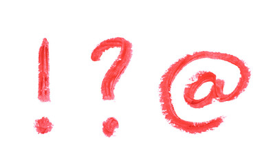 Set of three symbols isolated