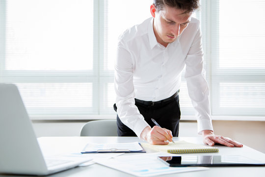 Businessman working in an office