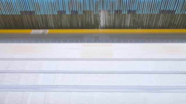 Manufacture Industrial Textiles Production Line with Automatic Weavers in a Factory