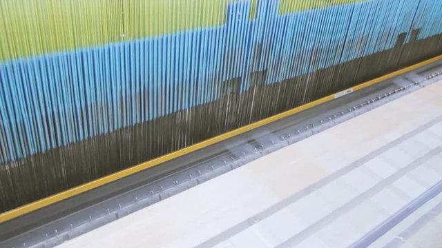 Manufacture Industrial Textiles Production Line with Automatic Weavers in a Factory