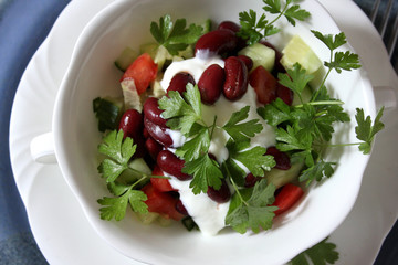 Salat mit Kidneybohnen