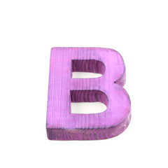 Single sawn wooden letter isolated